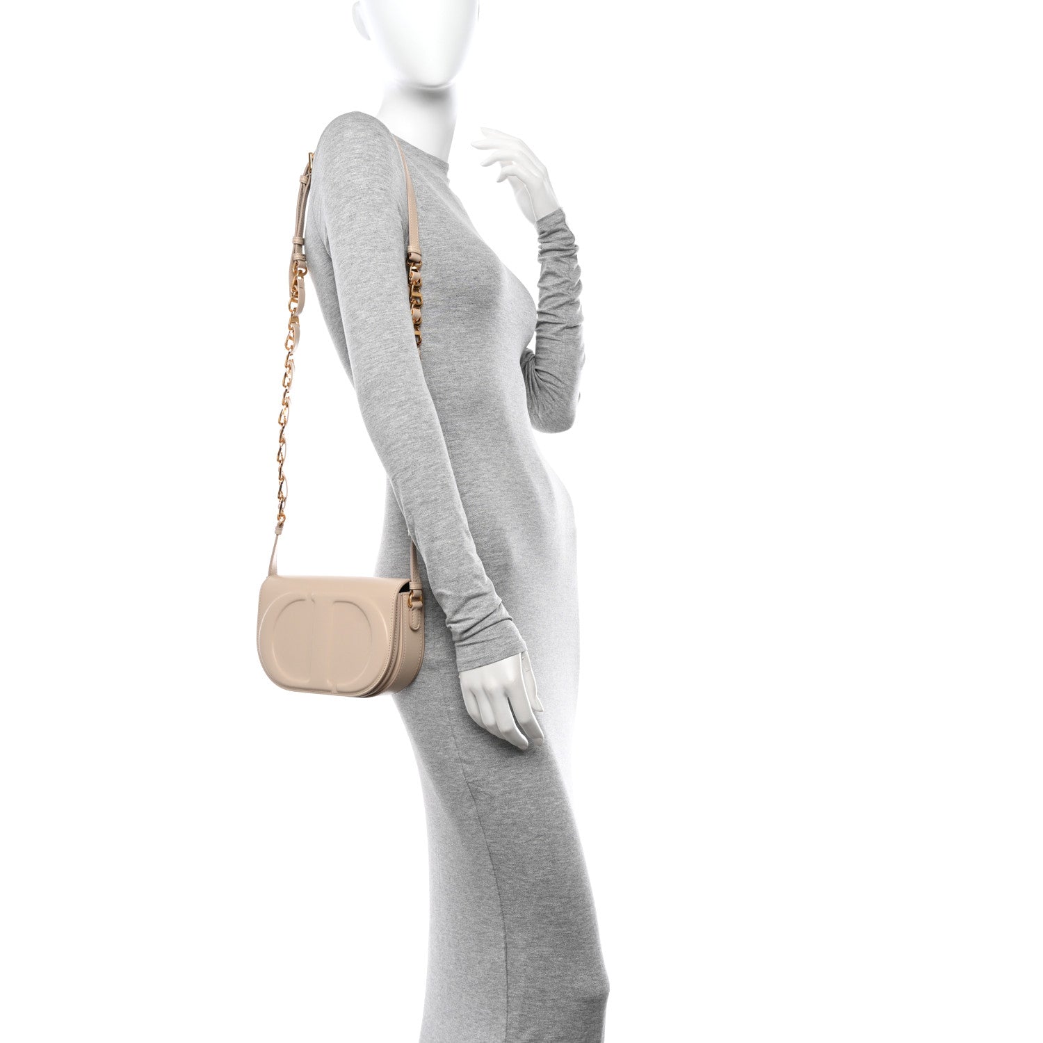 Christian Dior Calfskin CD Signature Flap Crossbody Caramel Beige 2 of 13