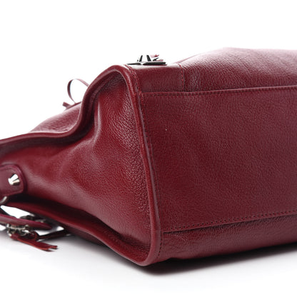 Balenciaga Chevre Silver Metallic Edge Hardware City Rouge Lie De Vin 6 of 10