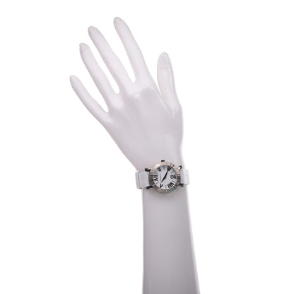 Tiffany 18K White Gold Alligator Diamond 30mm Atlas Quartz Watch 2 of 7