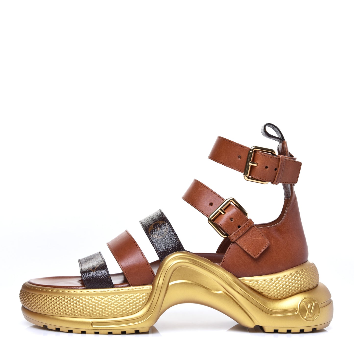 Calfskin Monogram LV Archlight Sandal 41 Gold