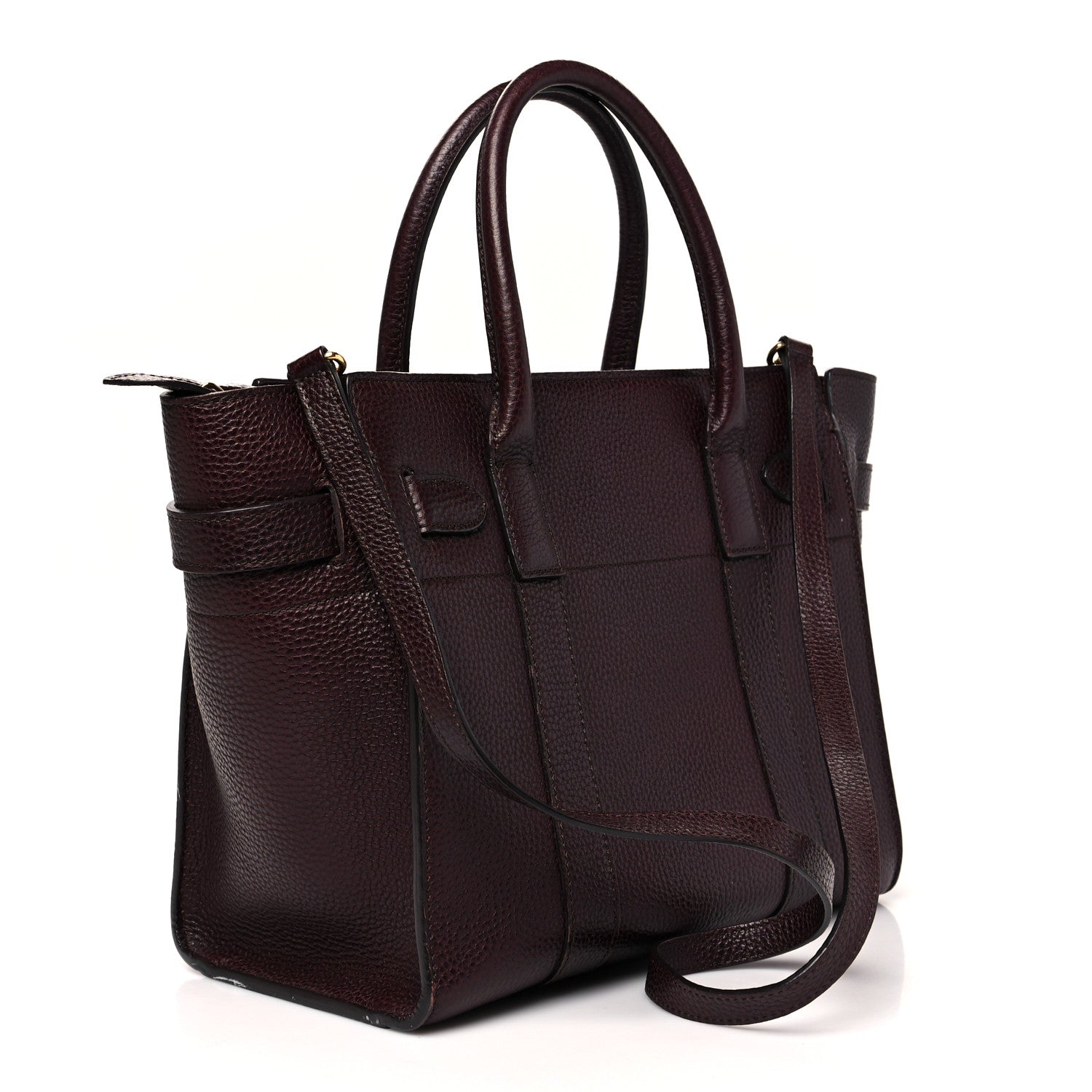 Mulberry Grain Vegetable Tanned Calfskin Small Zipped Bayswater Oxblood 2 of 11
