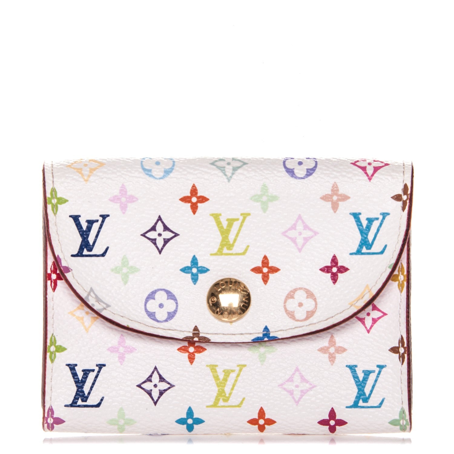 Louis Vuitton Monogram Multicolor Business Card Holder White Litchi 1 of 6