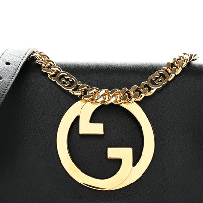 Gucci Roxy Calfskin Blondie Chain Shoulder Flap Bag Black 8 of 11