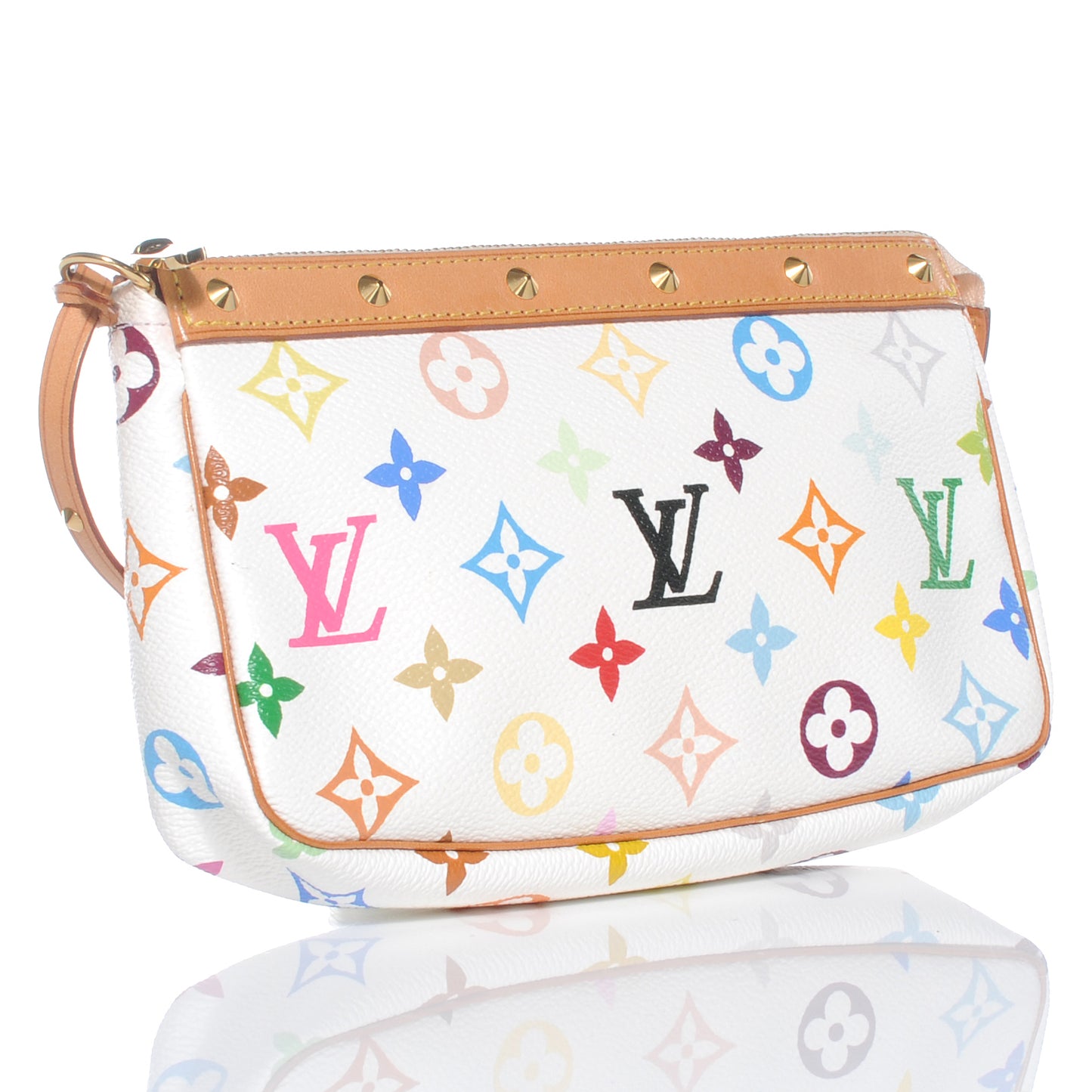 Monogram Multicolor Pochette Accessories White