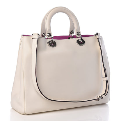 Christian Dior Smooth Calfskin Large Diorissimo Tote White 3 of 13
