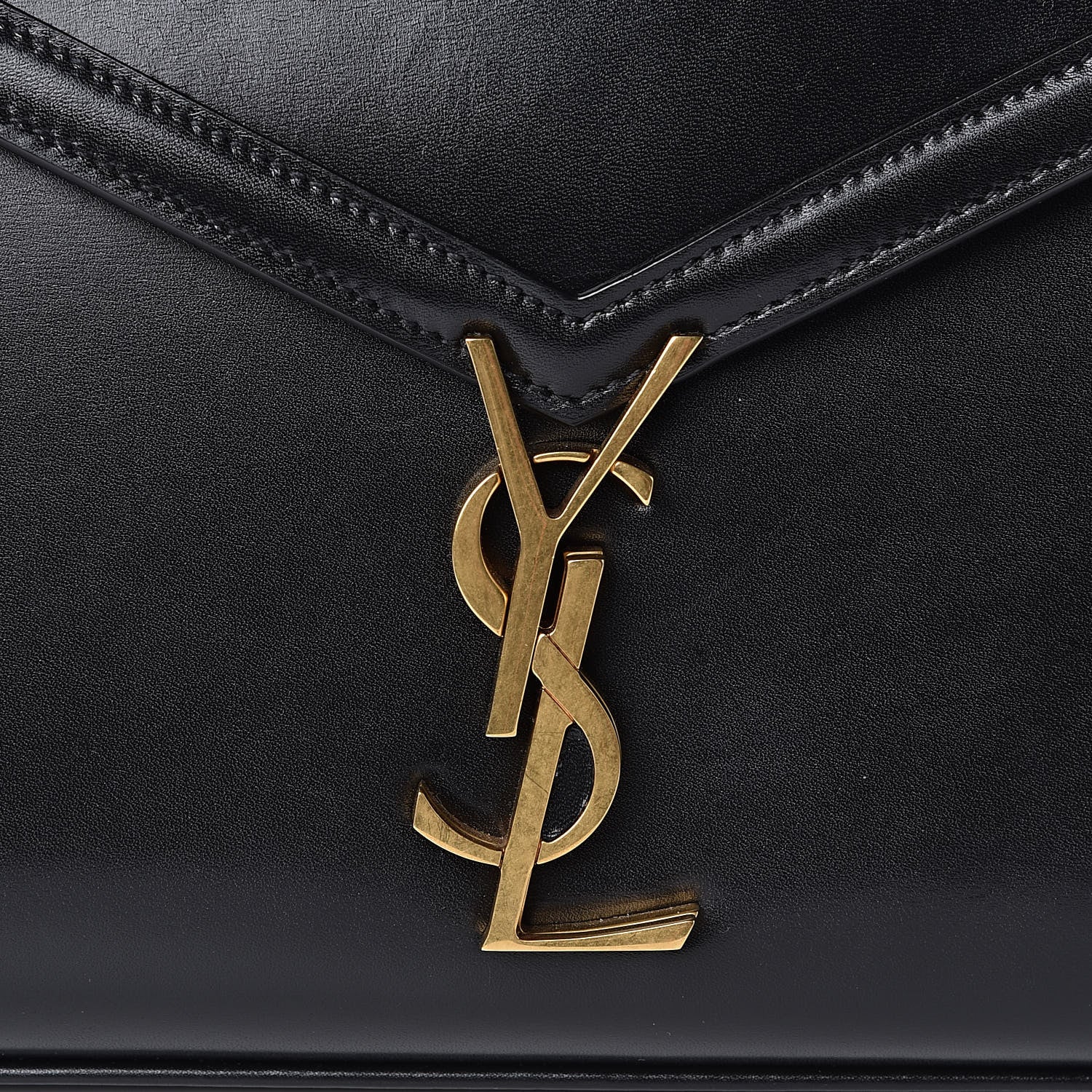 Saint Laurent Smooth Calfskin Medium Classic Monogram Cassandra Top Handle Black Rouge Legion 9 of 9