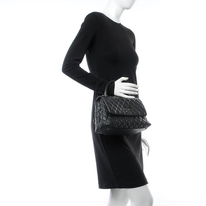 Chanel Caviar Quilted Small Coco Handle Flap Black 3 of 9
