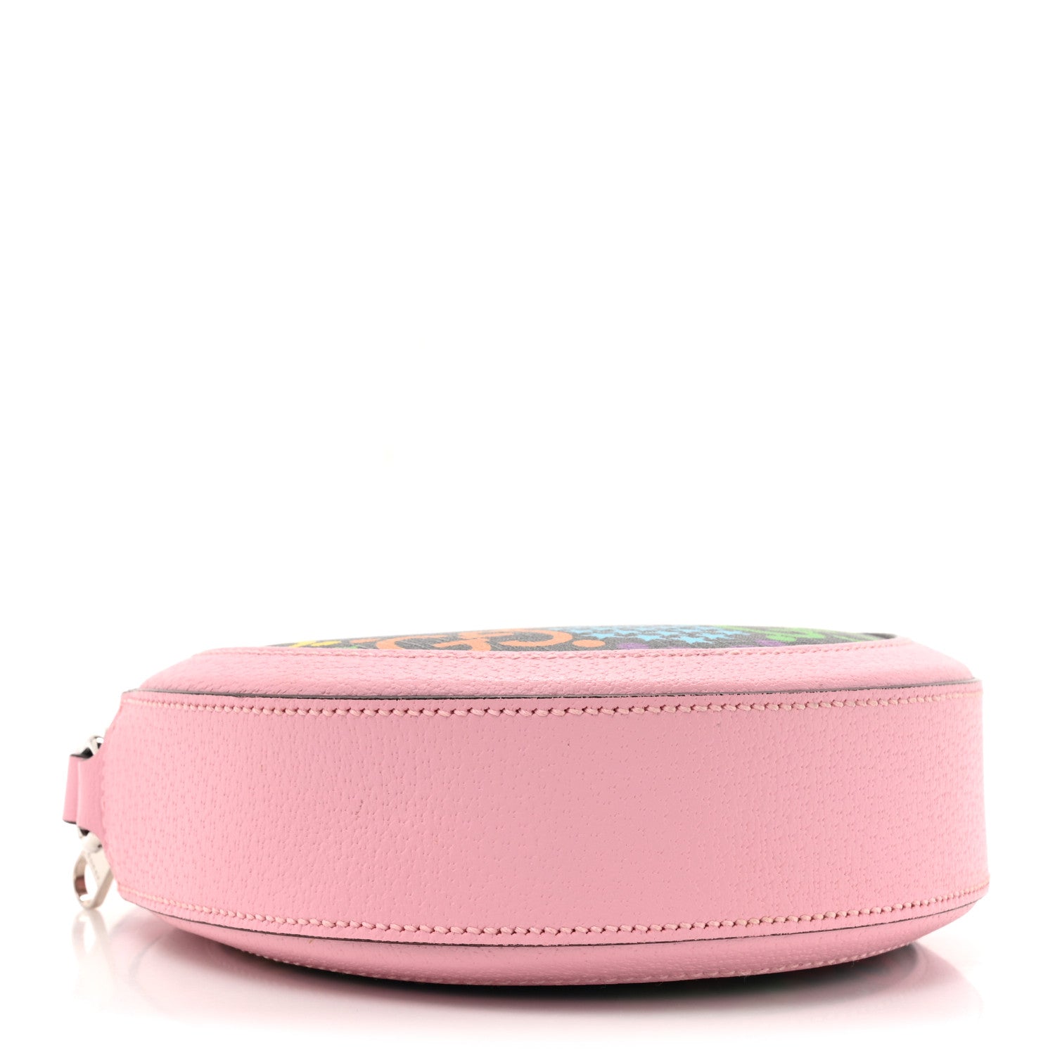 Gucci GG Supreme Monogram Psychedelic Round Shoulder Bag Black Multicolor Sugar Pink 4 of 12