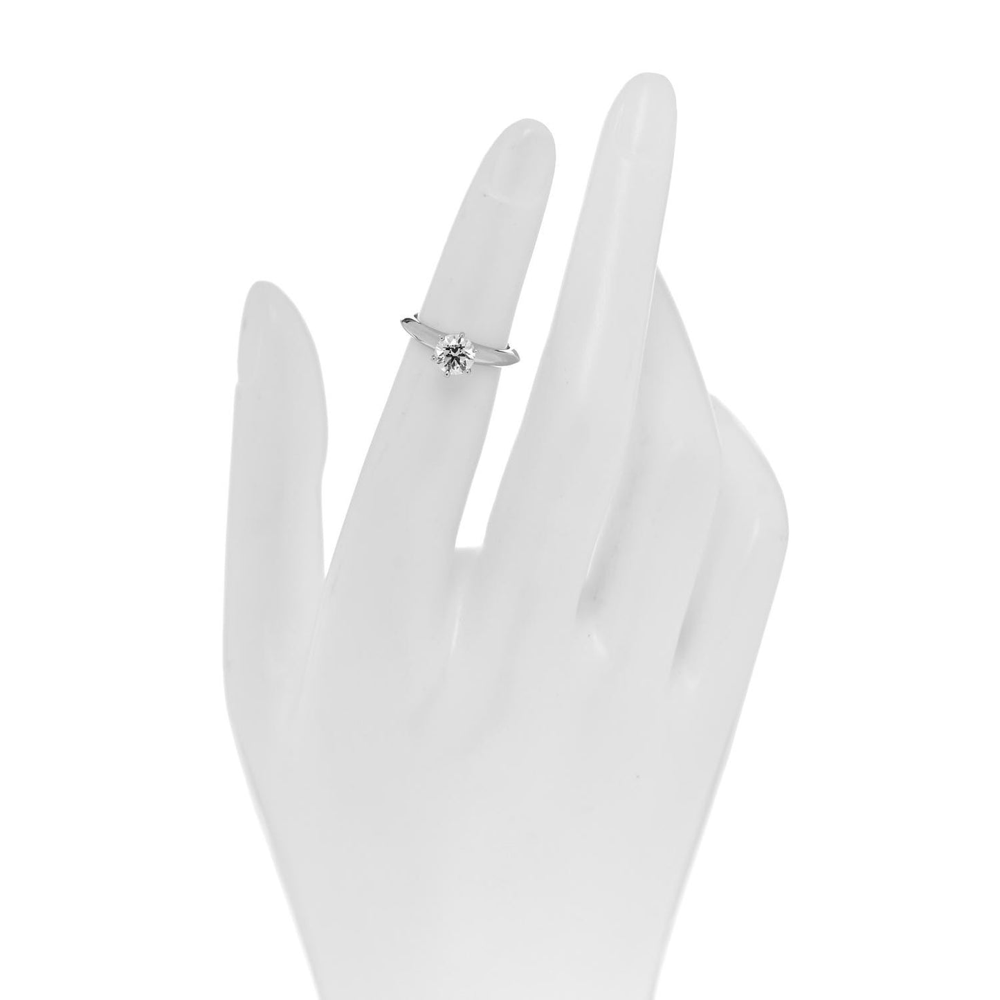 Platinum Diamond .81ct Solitaire Engagement Ring 46 3.75