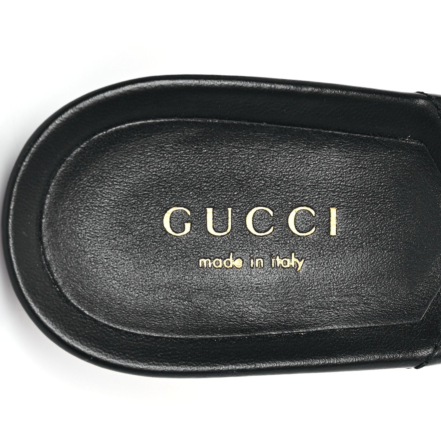 Nappa Matelasse Monochrome GG Marmont 75mm Slide Sandals 35.5 Black