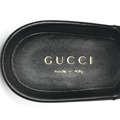 Gucci Nappa Matelasse Monochrome GG Marmont 75mm Slide Sandals 35.5 Black 8 of 10