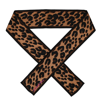 Louis Vuitton Silk Leopard Bandeau Scarf Marron 1 of 8