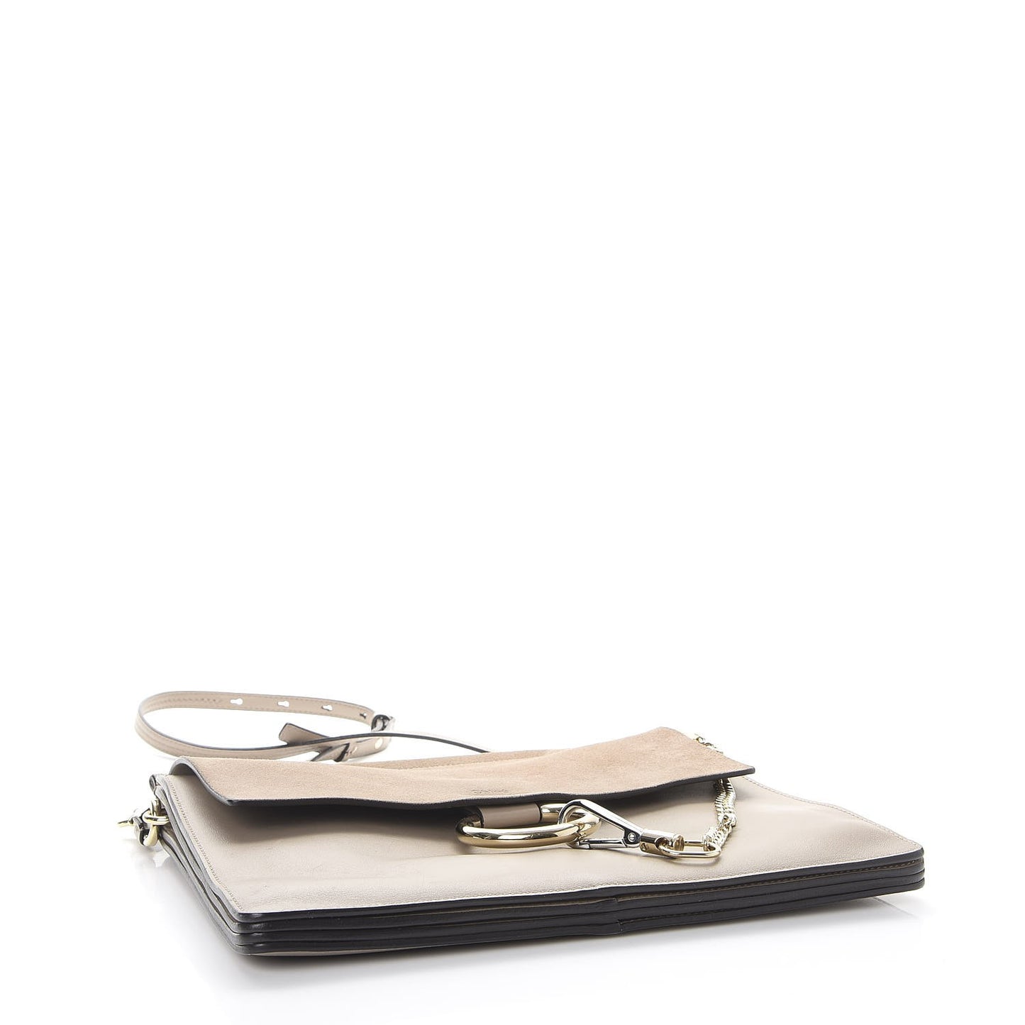 Calfskin Suede Medium Faye Shoulder Bag Motty Grey
