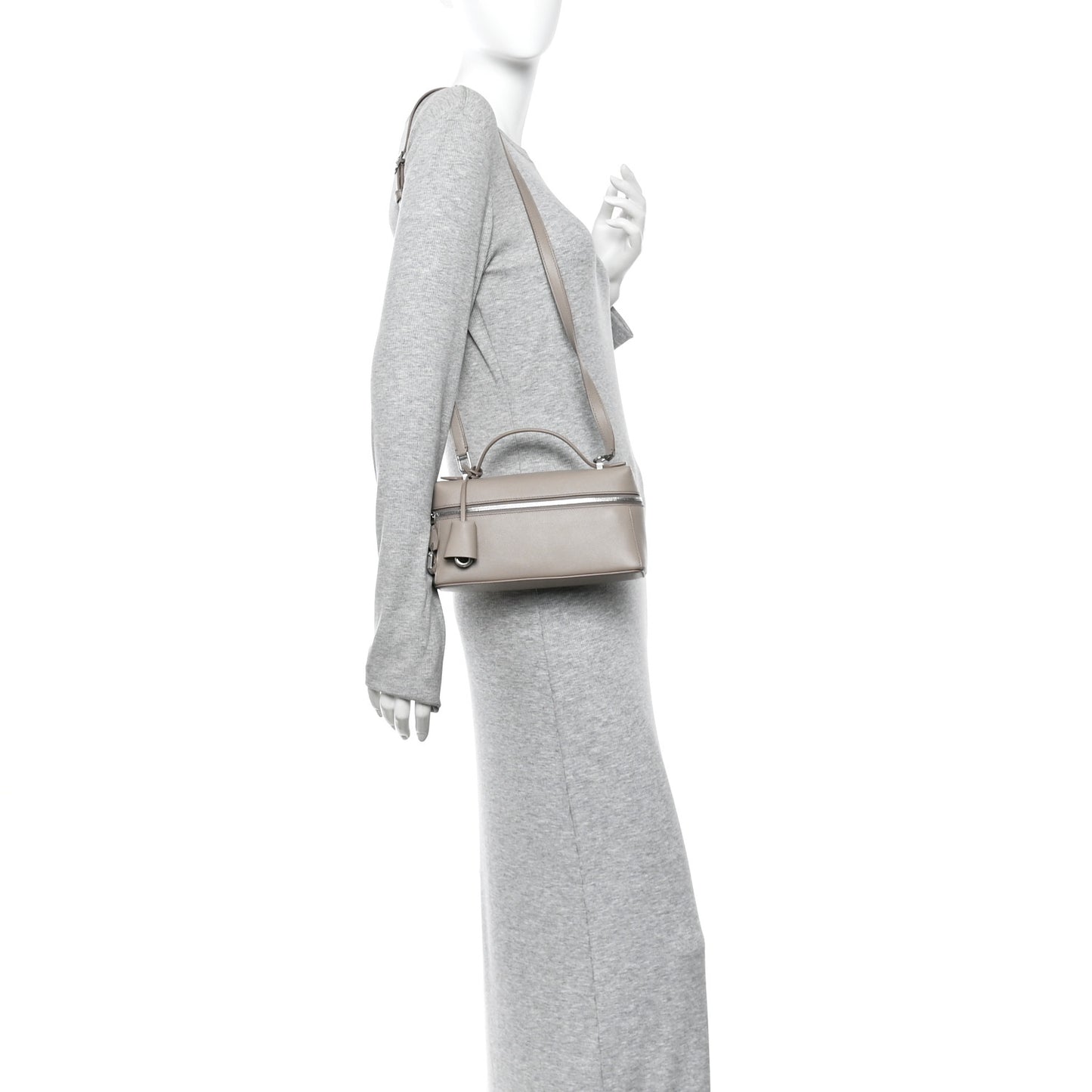 Linen Calfskin L23 Extra Bag Dove