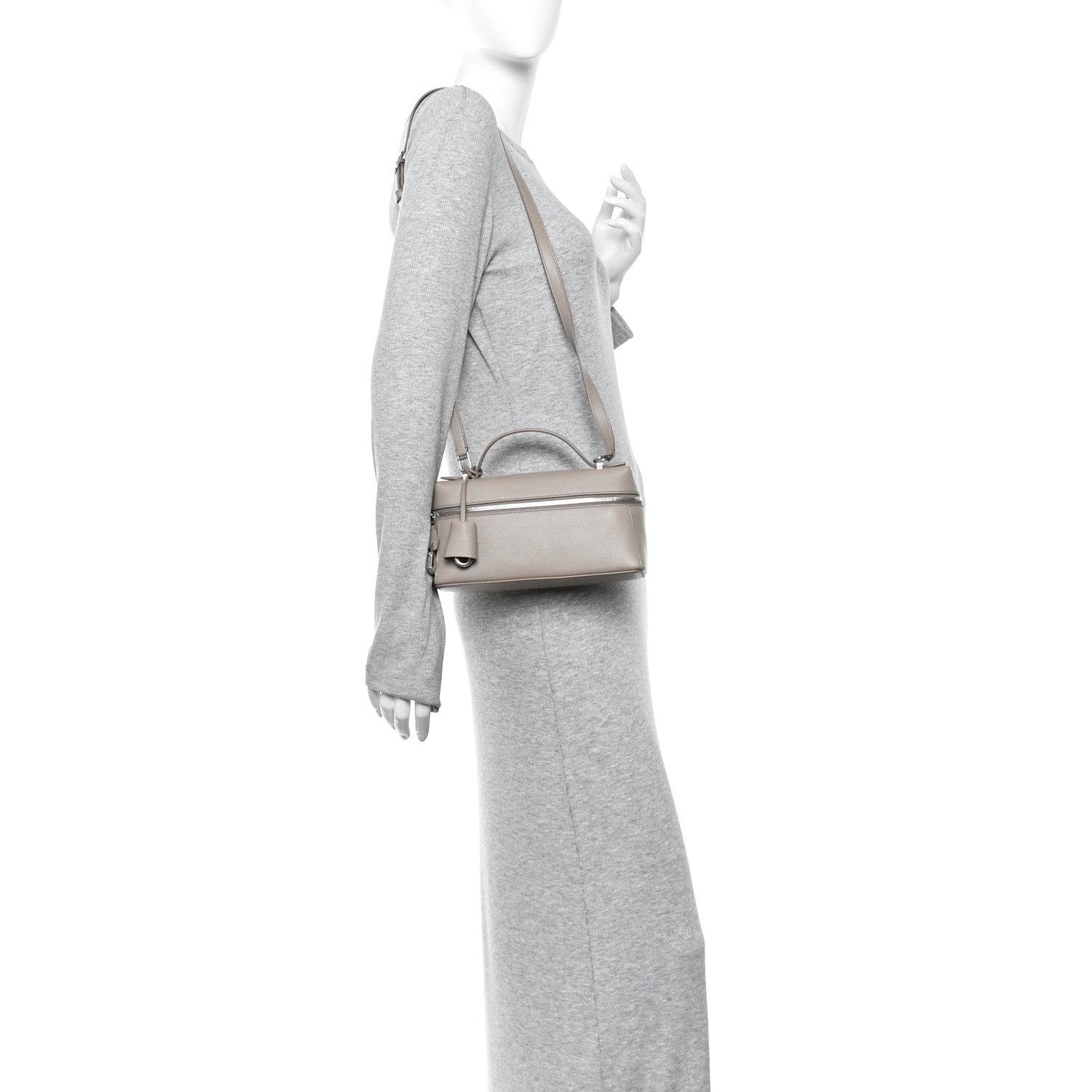 Loro Piana Linen Calfskin L23 Extra Bag Dove 2 of 9