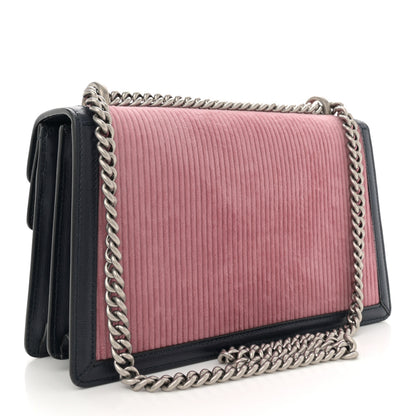 Gucci Lanzo Stretch Cord Azalea Calfskin Small Dionysus Shoulder Bag Pink Blue 2 of 10