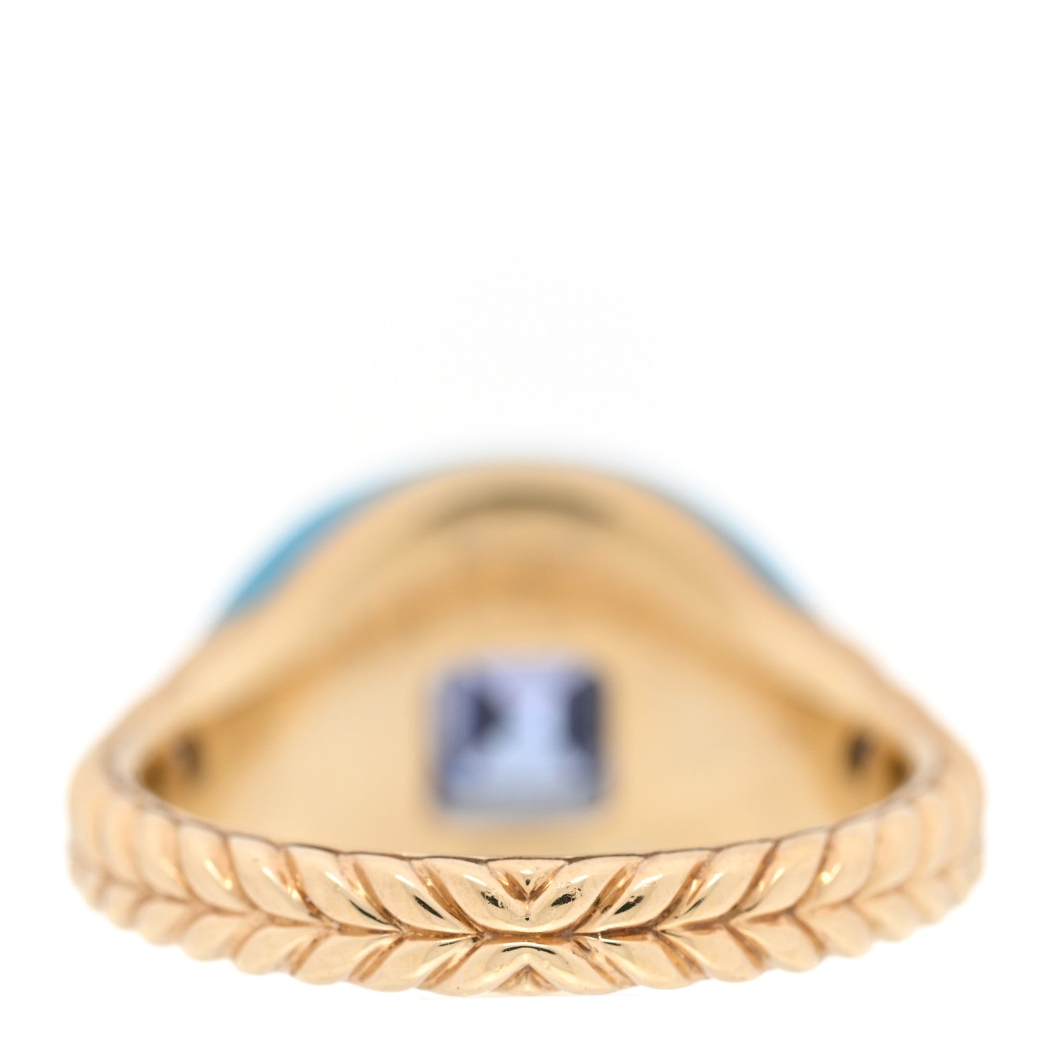 David Yurman 14K Yellow Gold Sterling Silver Enamel Tanzanite Pinky Ring 57 8 3 of 5