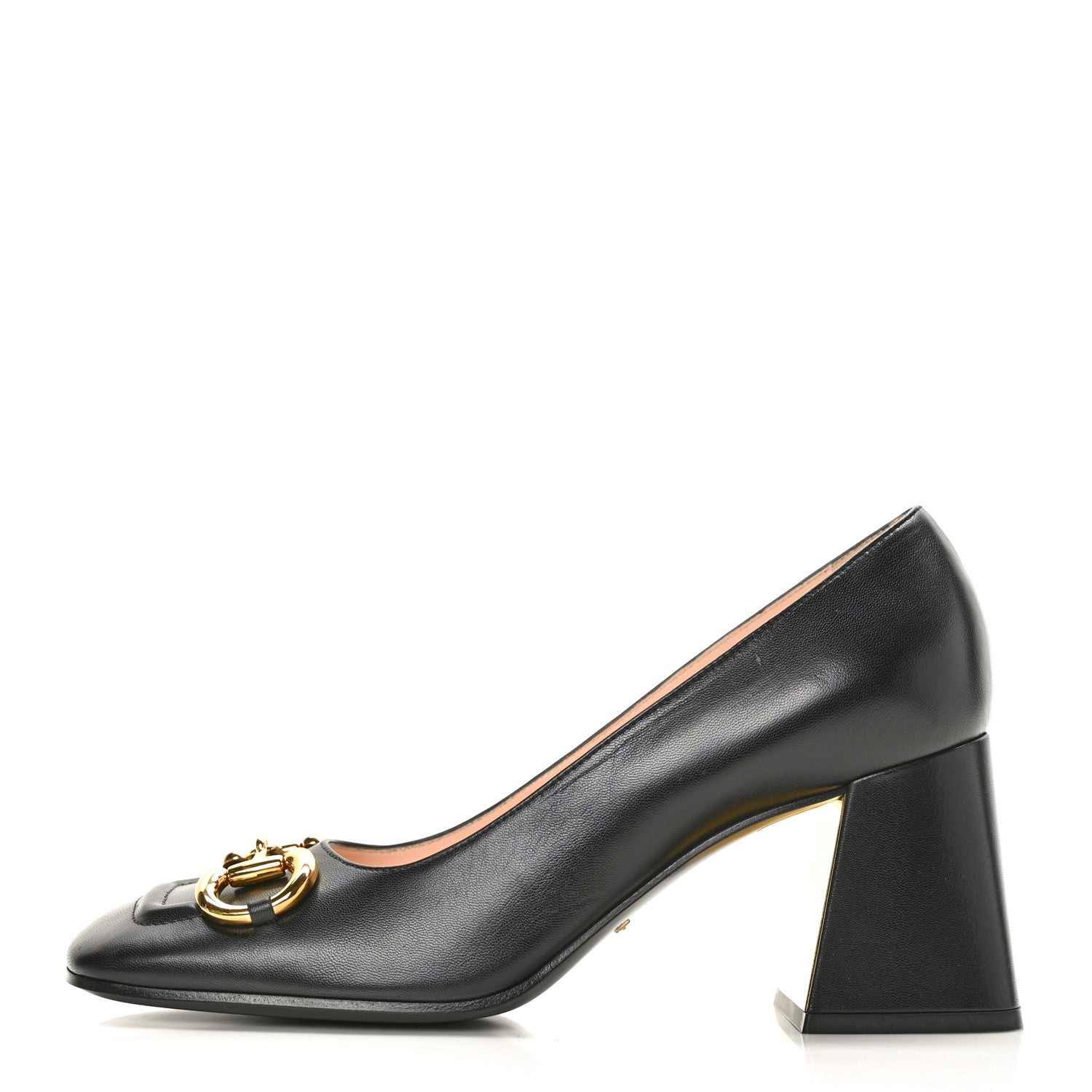 Gucci Malaga Kid Horsebit 75mm Pumps 37.5 Black 1 of 7
