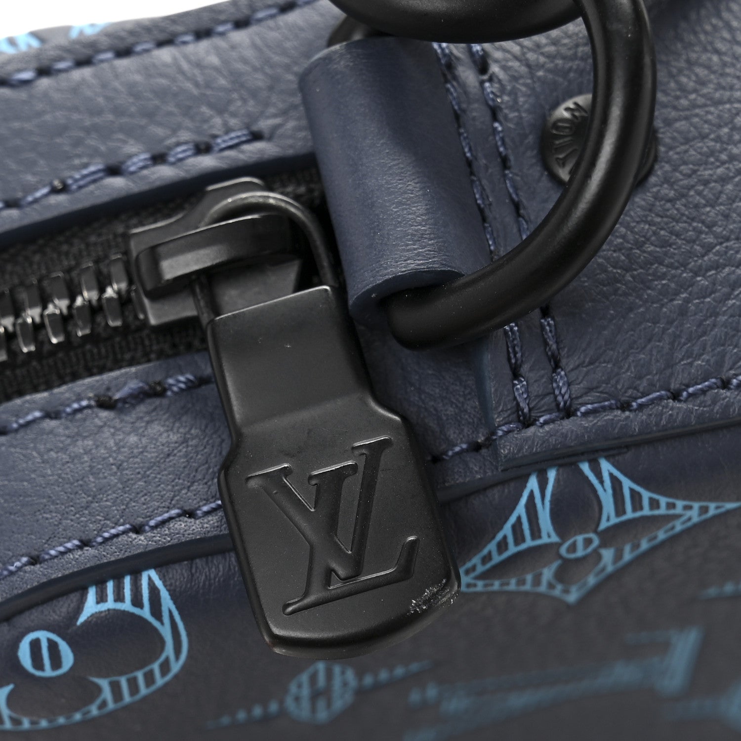 Louis Vuitton Calfskin Monogram Shadow Trio Messenger Navy River Blue 11 of 11