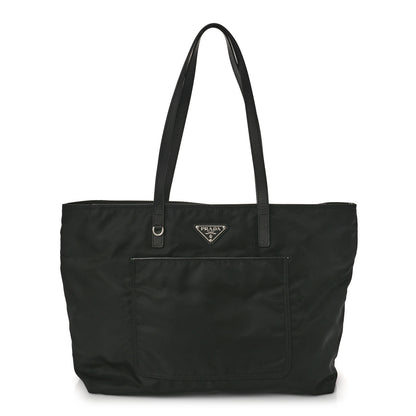 Prada Tessuto Nylon Saffiano Vela Tote Black 1 of 8