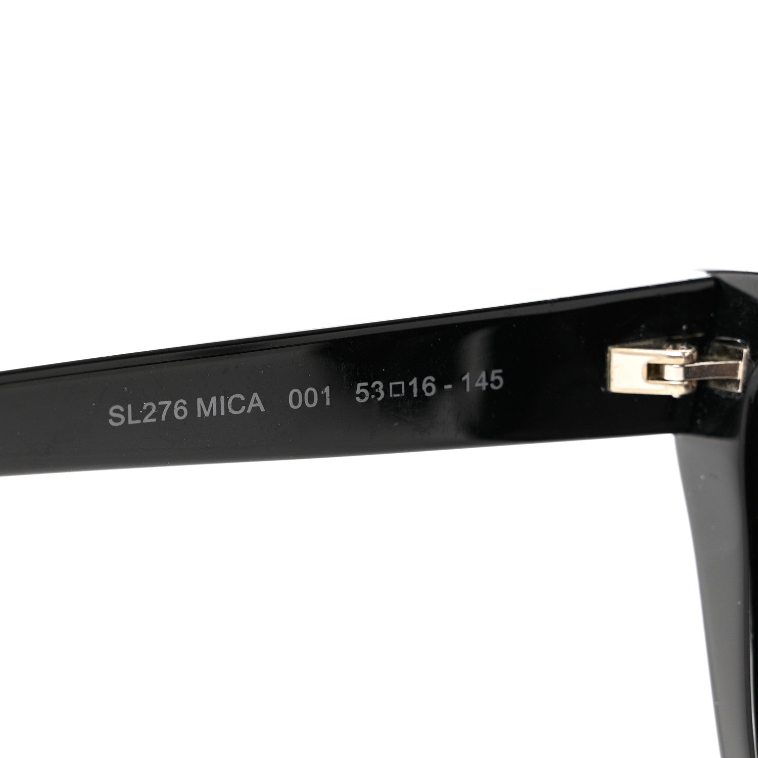 Saint Laurent Acetate Mica Cat Eye Sunglasses SL 276 Black 5 of 9
