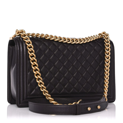 Chanel Calfskin Quilted New Medium Boy Flap Dark Brown 3 of 15