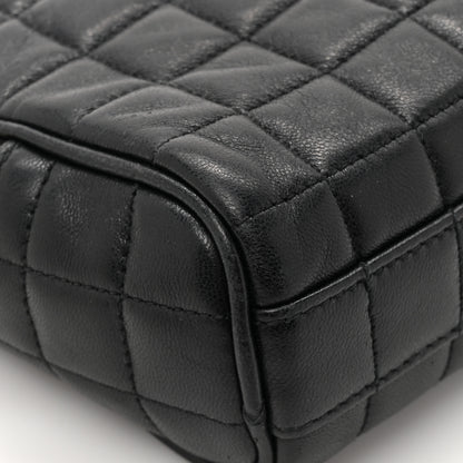 Saint Laurent Lambskin Carre Quilted Cassandre Mini Camera Bag Black 13 of 17