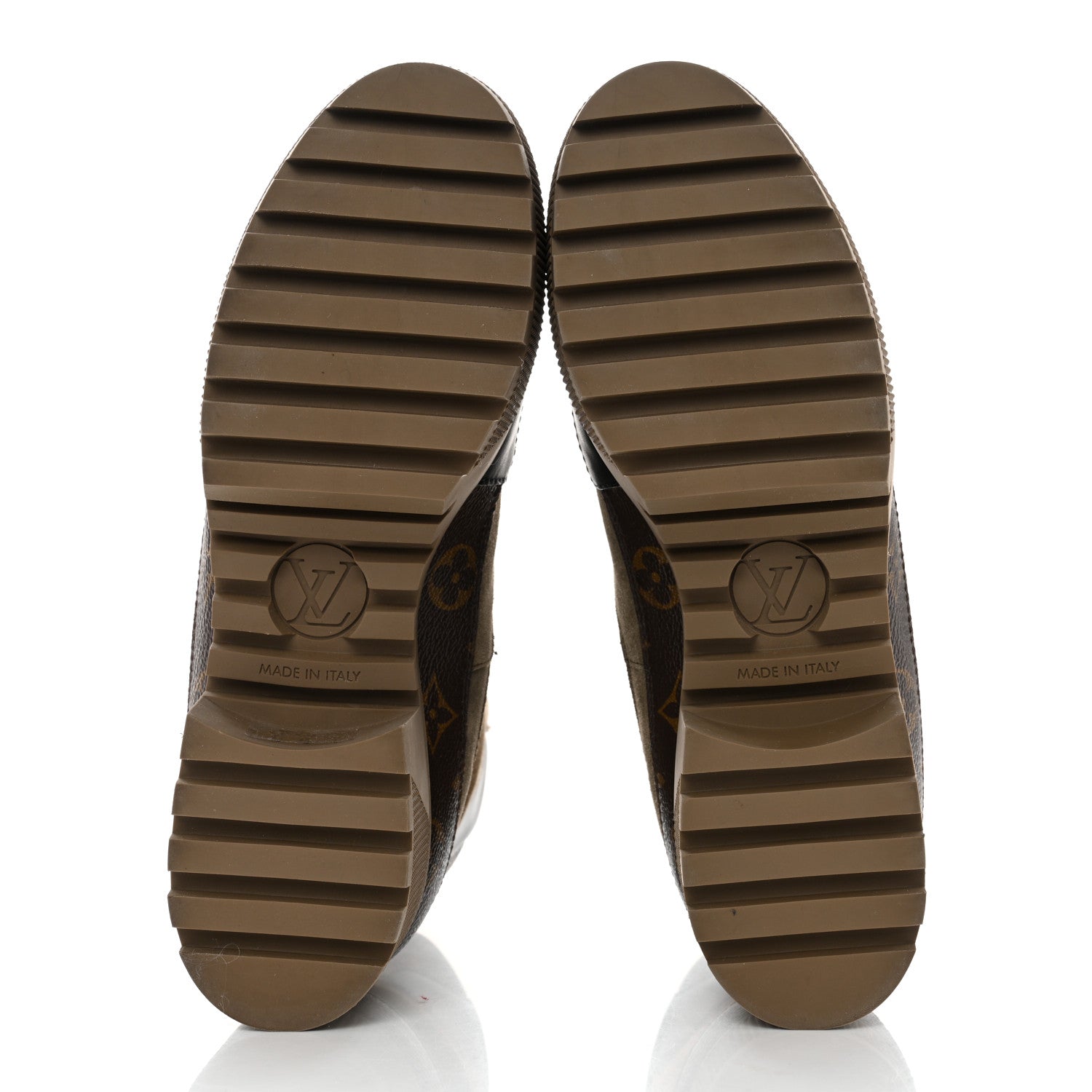 Louis Vuitton Suede Calfskin Monogram Laureate Platform Desert Boots 40 Taupe 5 of 9