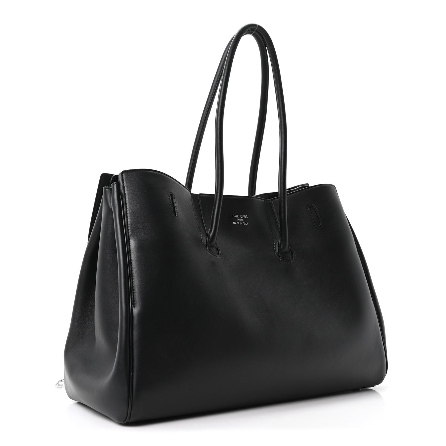 Smooth Calfskin Large Bel Air Carry All Bag Black