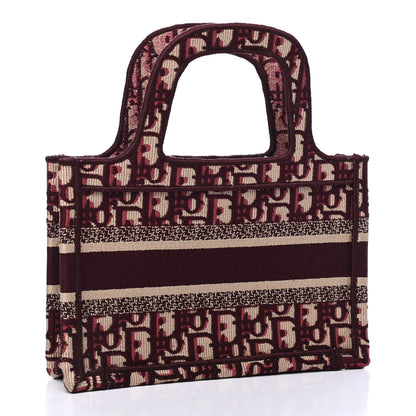 Christian Dior Oblique Mini Book Tote Burgundy Multicolor 2 of 5