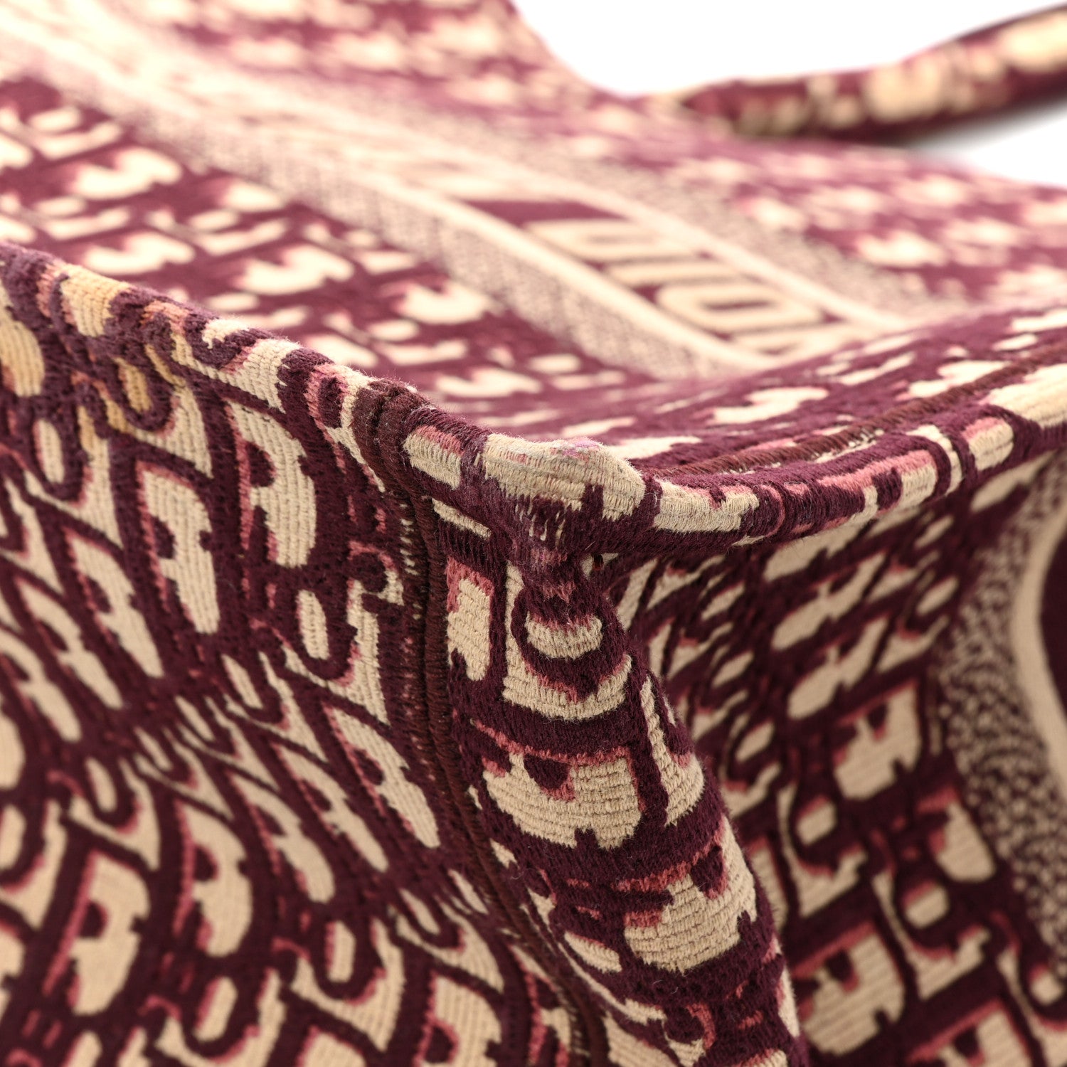 Christian Dior Oblique Large Book Tote Burgundy Multicolor 11 of 19