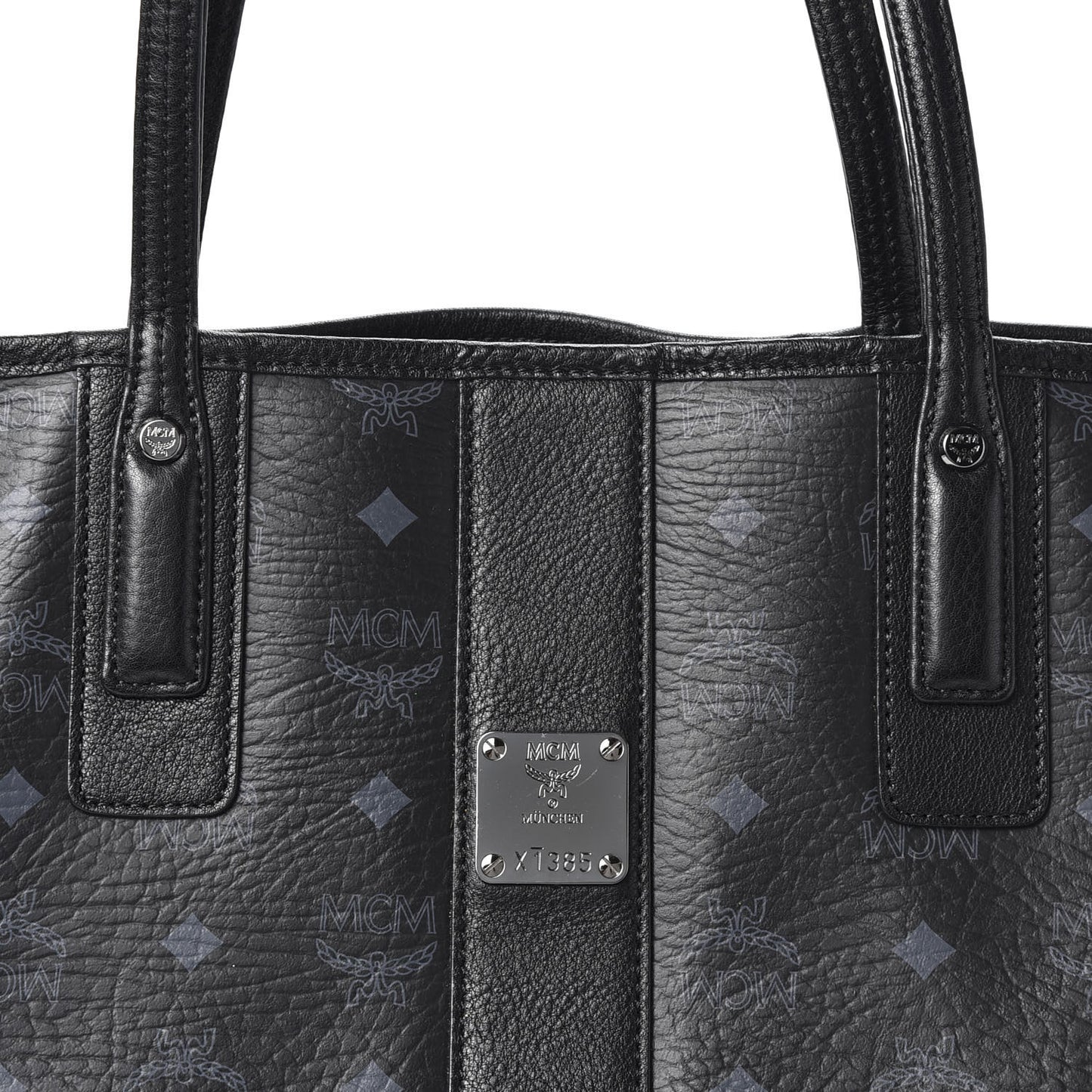 Visetos Medium Liz Reversible Shopper Tote Black