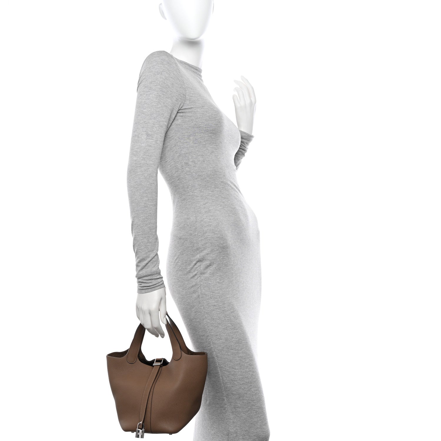 Hermes Taurillon Clemence Picotin Lock 18 PM Beige De Weimar 3 of 14