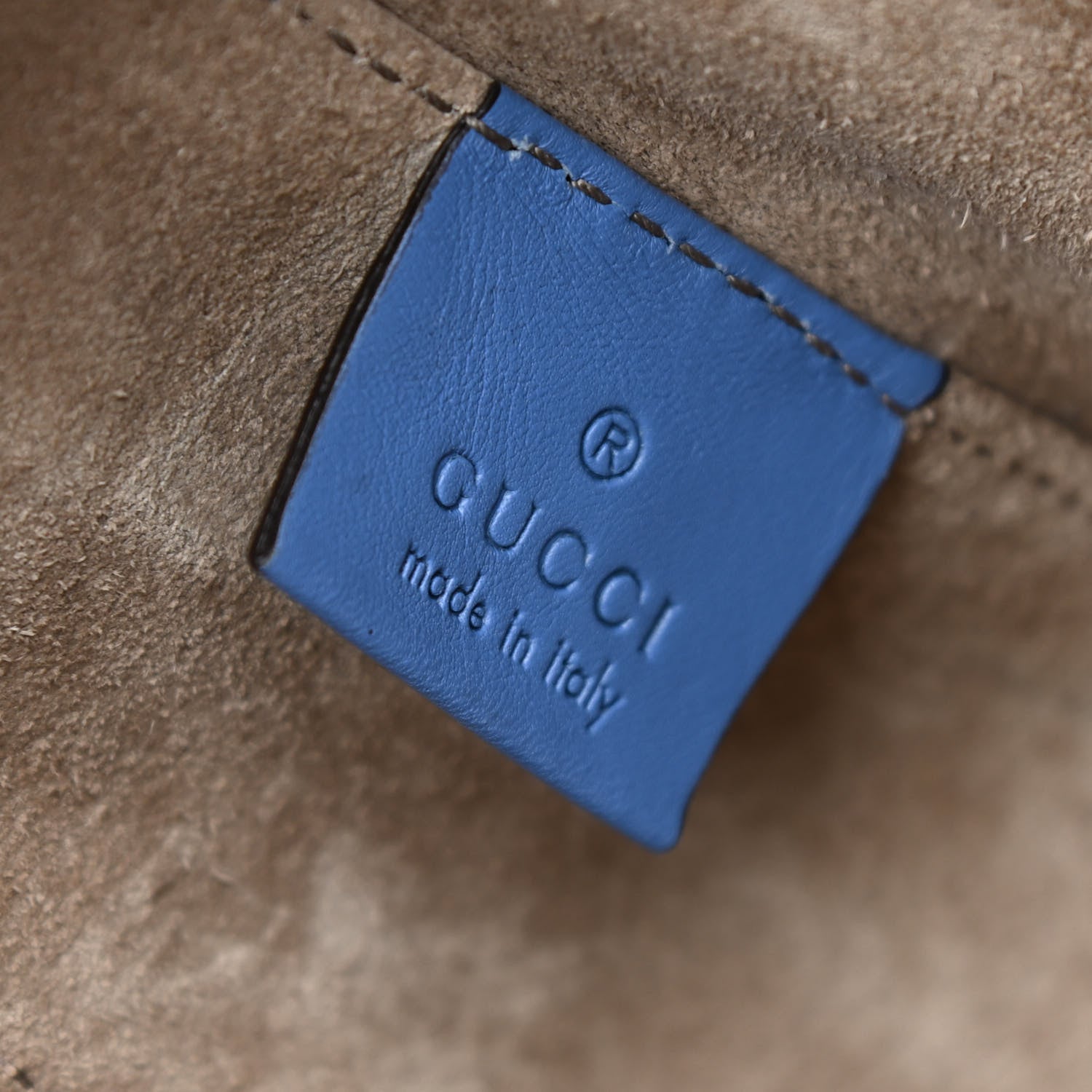 Gucci Suede Medium Lady Web Shoulder Bag Blue 6 of 9