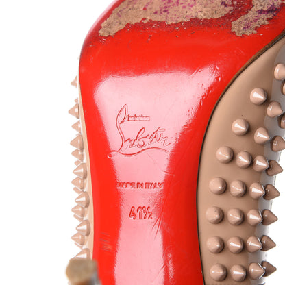 Christian Louboutin Patent Pigalle Spikes 120 Pumps 41.5 Nude 8 of 18
