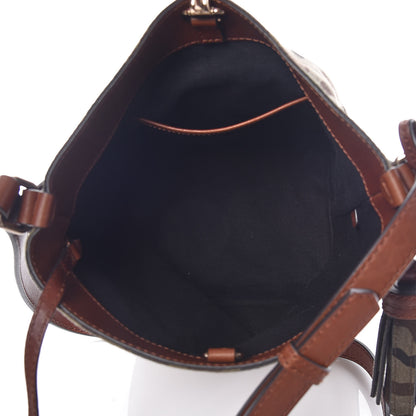 Burberry Canvas Mega Check Camouflage Mini Susanna Hobo Russet Brown 8 of 10