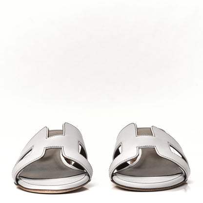 Hermes Calfskin Oasis Sandals 38 White 2 of 6