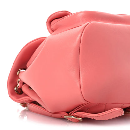 Chanel Lambskin Quilted Small Duma Drawstring Backpack Pink 9 of 11