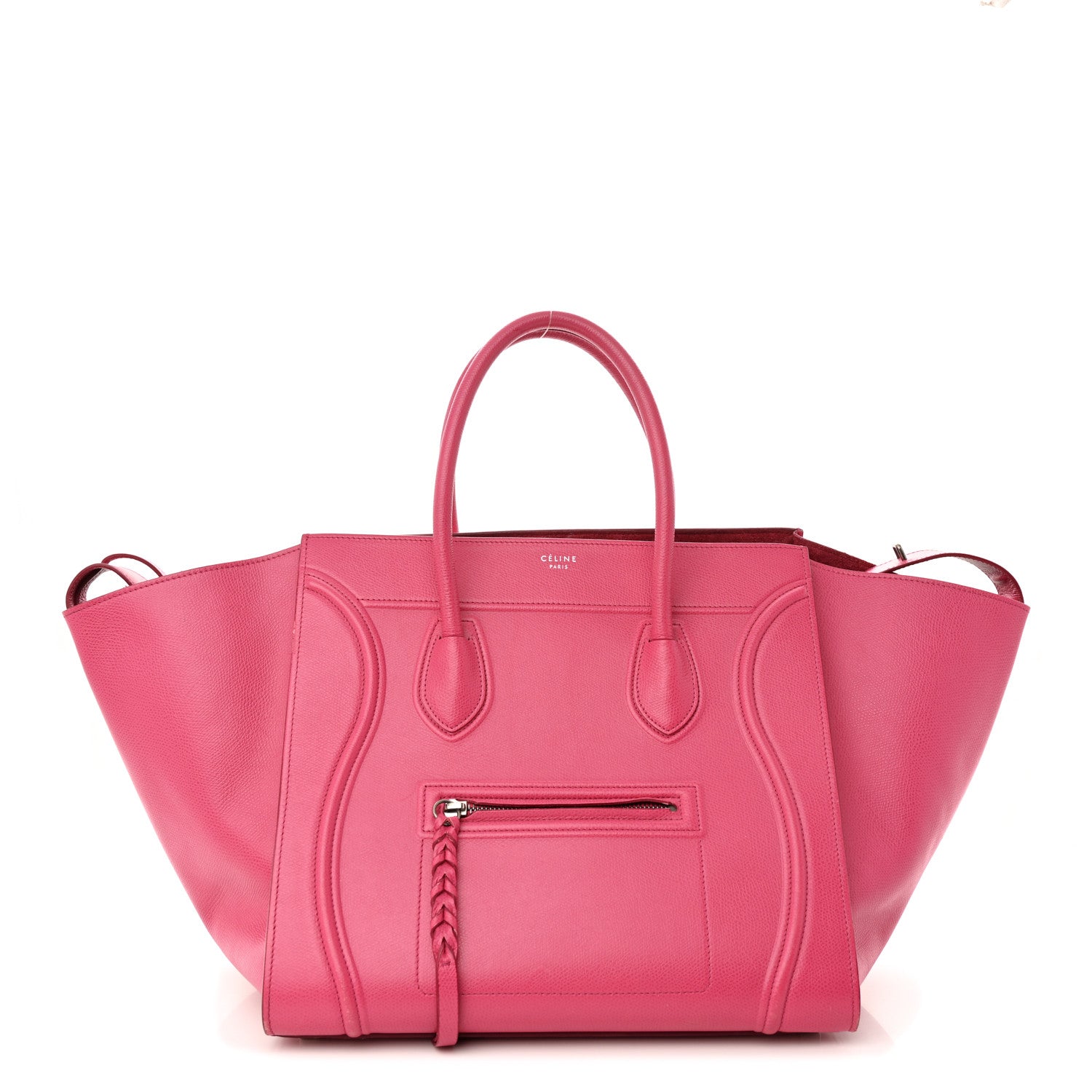 Celine Grained Calfskin Medium Phantom Luggage Fuchsia 1 of 23