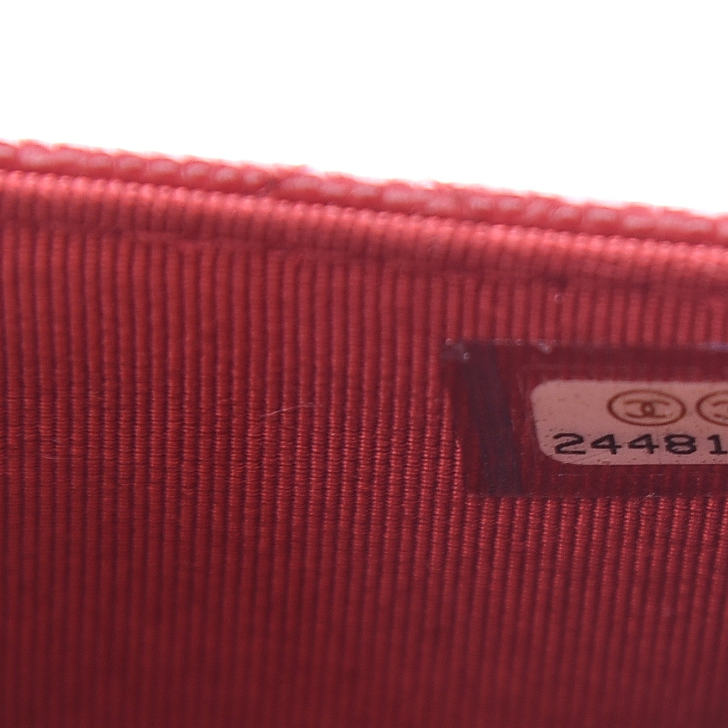 Caviar Quilted Wallet on Chain WOC Red