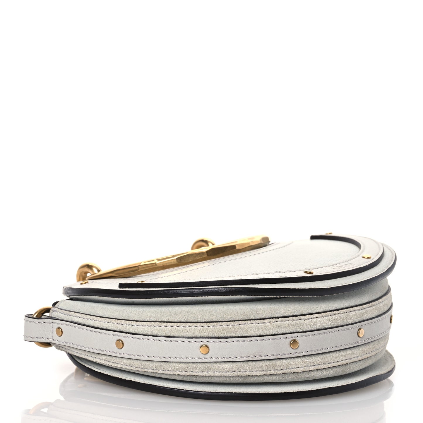 Calfskin Suede Small Pixie Bag Airy Grey