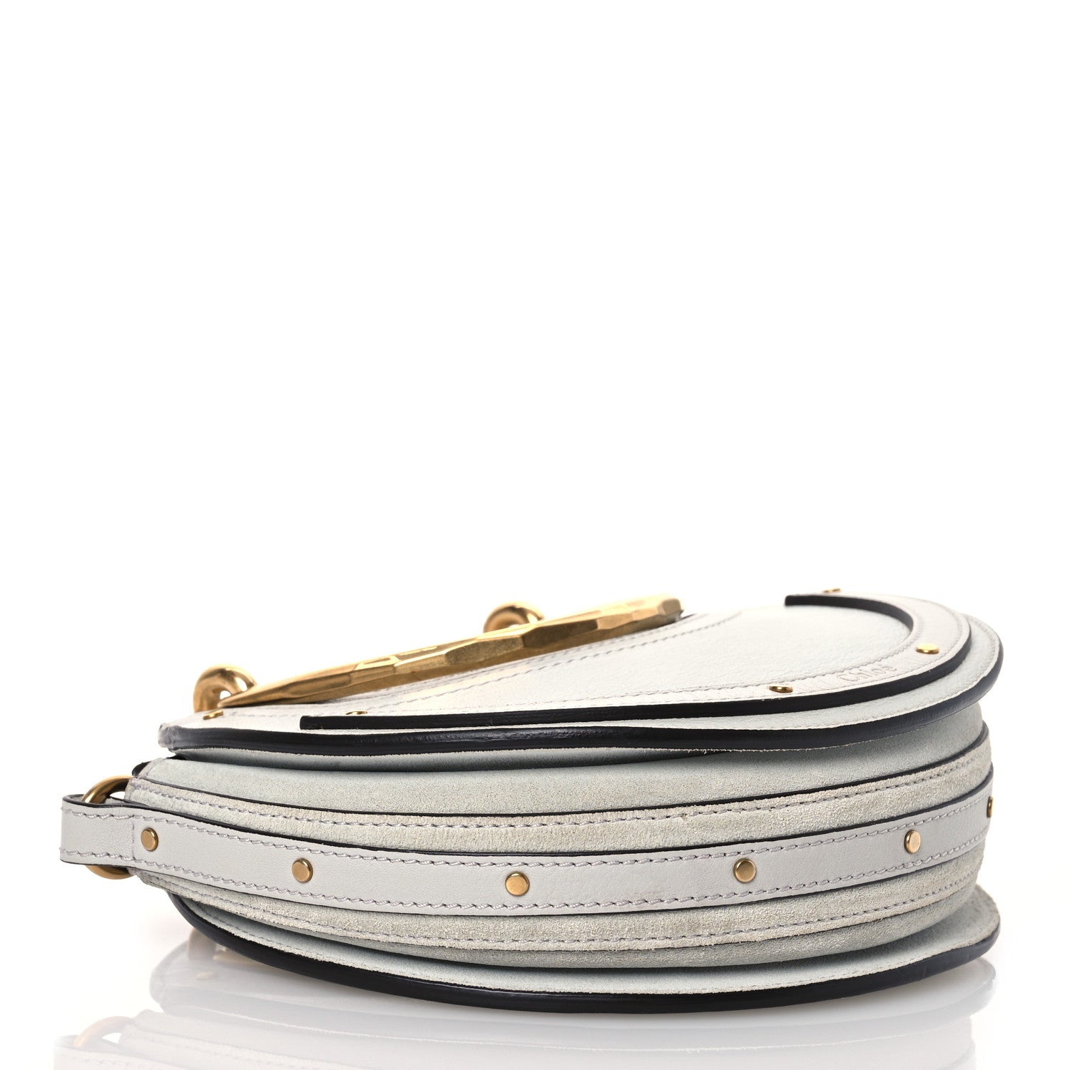 Chloe Calfskin Suede Small Pixie Bag Airy Grey 4 of 14