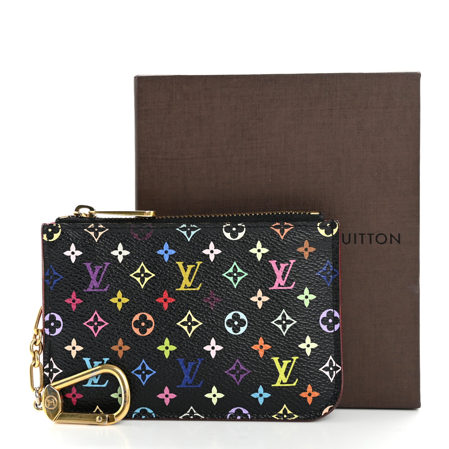 Louis Vuitton Monogram Multicolor Key Pouch Black Grenade 14 of 14