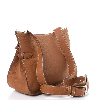 Hermes Taurillon Clemence Jypsiere 31 Gold 3 of 8