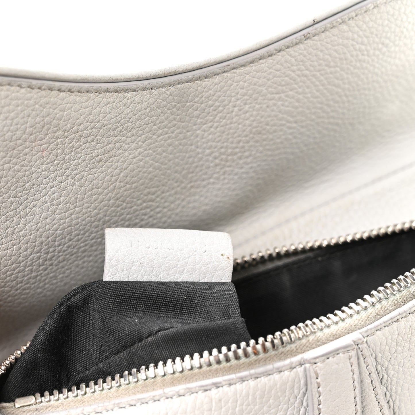 Grained Calfskin Mens Mini Saddle Bag Gray