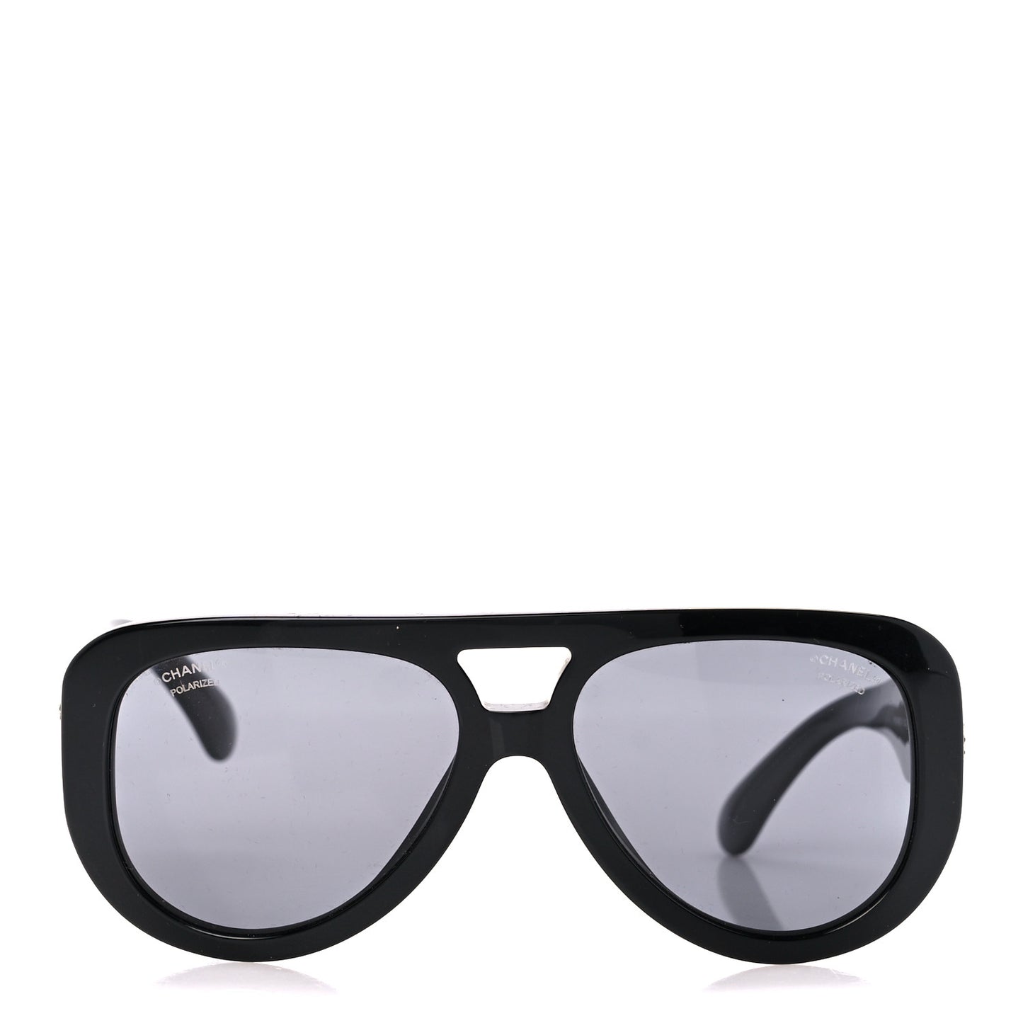 Resin Crystal Polarized Sunglasses 5423-B Black