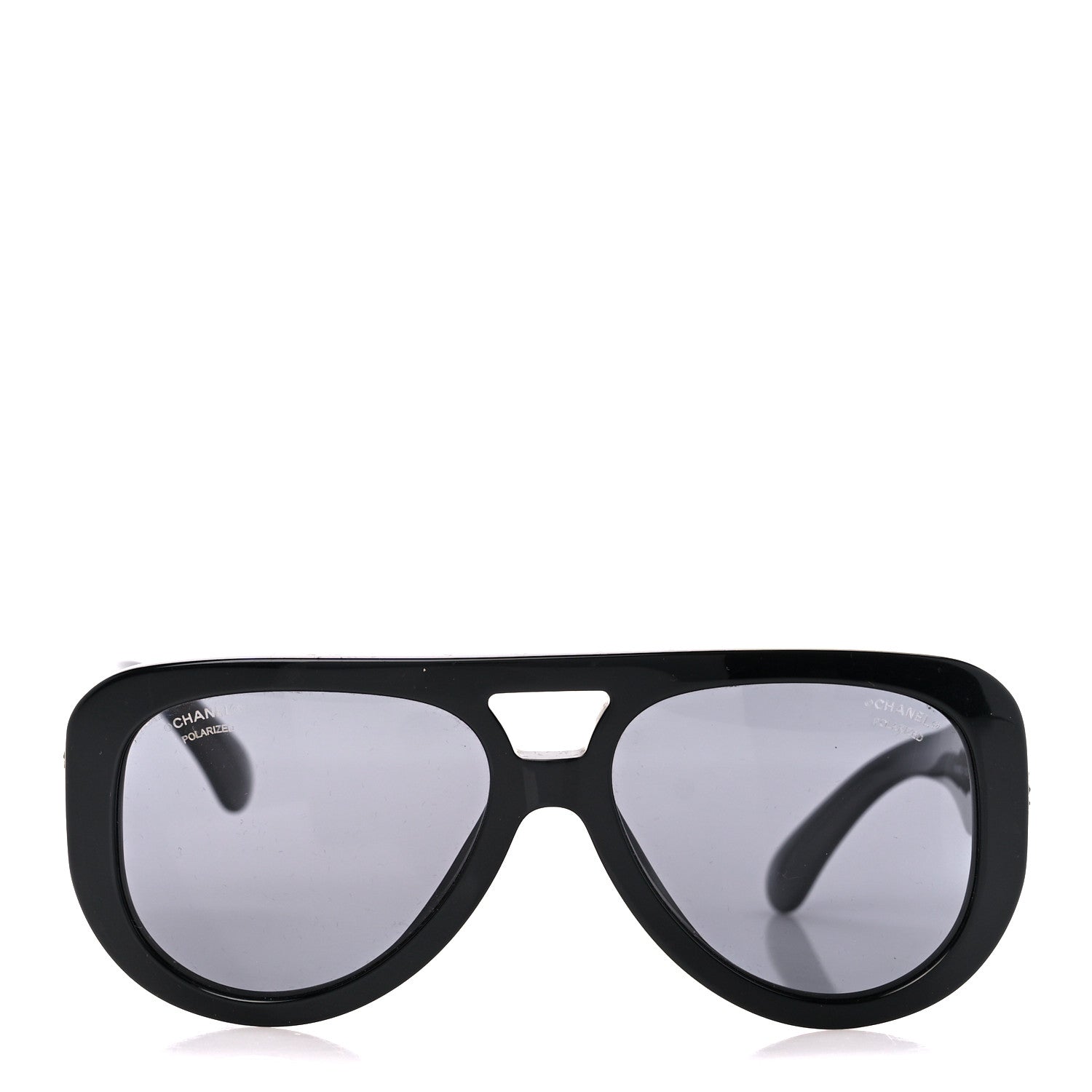 Chanel Resin Crystal Polarized Sunglasses 5423-B Black 2 of 8