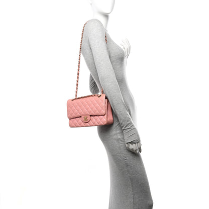 Chanel Iridescent Caviar Quilted Medium Double Flap Rose Pink 2 of 14
