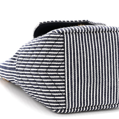 Saint Laurent Canvas Striped Nano Joe Bucket Bag Deep Marine Cream 8 of 10