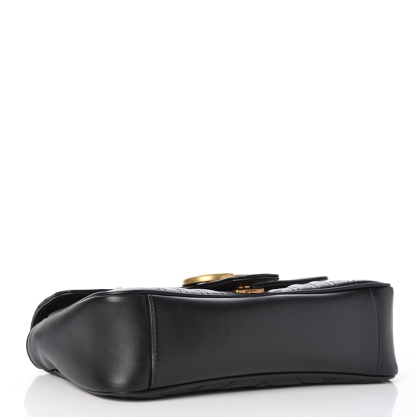 Calfskin Matelasse Small GG Marmont Shoulder Bag Black